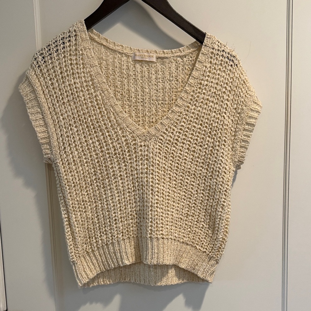 Ramy Brook Cream Knit Top